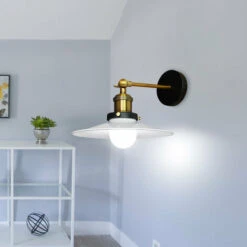 22CM Lámpara De Pared Interior Retro Blanco Apliques De Pared De Hierro Industrial Aplique De Pared Vintage Para Dormitorio Pasillo Restaurante -Trio Ventas 33112023 3