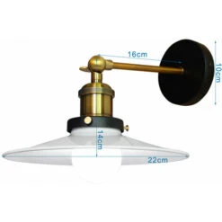22CM Lámpara De Pared Interior Retro Blanco Apliques De Pared De Hierro Industrial Aplique De Pared Vintage Para Dormitorio Pasillo Restaurante -Trio Ventas 33112023 5