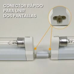 Kit Soporte Y Tubo T5 LED Ultravioleta (UVC Germicida) 265nm 14W 570mm. Pack 2 Uds. 11 Kit Soporte Y Tubo T5 LED Ultravioleta (UVC Germicida) 265nm 14W 570mm. Pack 2 Uds. -Trio Ventas 33567738 5