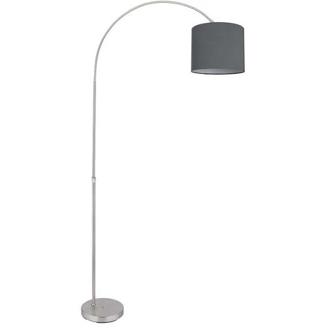 Lámpara De Pie De Arco, Pantalla De Tela, Lámpara De Pie, Salón Curvo, Lámpara De Arco Gris, Regulable En Altura, 1x LED 11W 1055Lm Blanco Cálido, L X Al 96x195 Cm 3 Lámpara De Pie De Arco, Pantalla De Tela, Lámpara De Pie, Salón Curvo, Lámpara De Arco Gris, Regulable En Altura, 1x LED 11W 1055Lm Blanco Cálido, L X Al 96x195 Cm