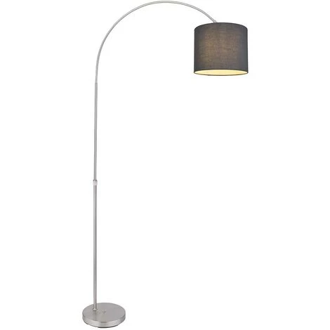 Lámpara De Pie De Arco, Pantalla De Tela, Lámpara De Pie, Salón Curvo, Lámpara De Arco Gris, Regulable En Altura, 1x LED 11W 1055Lm Blanco Cálido, L X Al 96x195 Cm 7 Lámpara De Pie De Arco, Pantalla De Tela, Lámpara De Pie, Salón Curvo, Lámpara De Arco Gris, Regulable En Altura, 1x LED 11W 1055Lm Blanco Cálido, L X Al 96x195 Cm - Imagen 5