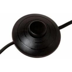 Lámpara De Pie Trípode De Madera Con Pantalla De Lino Negra E27 40W -Trio Ventas 36488689 3