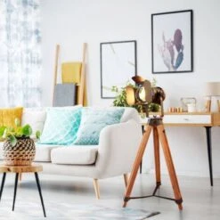 Lámpara De Pie Vintage Con Trípode "CINEMA" 137cm Negro 10 Lámpara De Pie Vintage Con Trípode "CINEMA" 137cm Negro -Trio Ventas 36582541 4