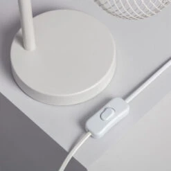 Lámpara De Mesa De Metal Y Madera Monah Blanco. -Trio Ventas 36774273 4