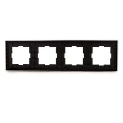 Marco Panasonic Novella 4 Elementos Horizontal-Vertical, Aluminio Eloxal Plata (Compatible Mecanismo Karre) (GH-VK92182324) -Trio Ventas 4227700 3