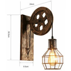 Lámpara Pared Creativa Metal, Cocina Industrial Clásica Sala De Estar Dormitorio Iluminación E27 Luz - Bronce -Trio Ventas 42836846 4