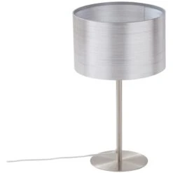 Lámpara De Mesa 'Dexin' (Moderno) En Plateado Hecho De Plástico E.o. Para Salón & Comedor (1 Llama, E14) De Lindby Lámpara De Mesa