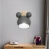Apliques De Pared Creativa De Lámpara De Pared Nórdica Aplique De Pared De Dibujos Animadosluz De Pared De Personalidad Simple Para Sala De Estar, Dormitorio, Habitación Infantil, Gris -Trio Ventas 42899387 1
