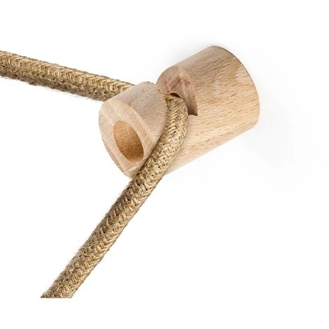 Descentralizador, Gancho En V De Techo O Pared En Madera Para Cable Eléctrico Textil Neutro 3 Descentralizador, Gancho En V De Techo O Pared En Madera Para Cable Eléctrico Textil Neutro