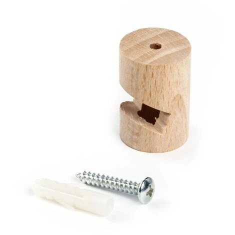 Descentralizador, Gancho En V De Techo O Pared En Madera Para Cable Eléctrico Textil Neutro 4 Descentralizador, Gancho En V De Techo O Pared En Madera Para Cable Eléctrico Textil Neutro - Imagen 2