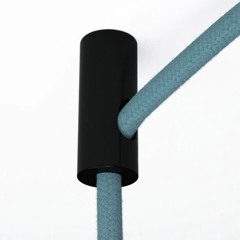 Descentralizador, Gancho De Techo Para Cable Eléctrico Textil Con Tope Negro 3 Descentralizador, Gancho De Techo Para Cable Eléctrico Textil Con Tope Negro