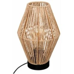 ATMOSPHERA Lámpara Sobremesa De Cuerdas De Madera E27 40W Aissa