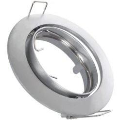 Aro Downlight Circular Basculante Para Bombilla LED GU10 / GU5.3 Corte Ø 72 Mm Cromo Satinado.Cromo Satinado45º