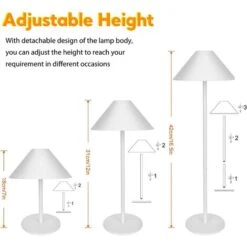 Lámpara De Mesa LED Táctil Inalámbrica Regulable 4000mAh 3000k Recargable IP54 Impermeable USB, Lámpara De Noche Iluminación Interior Y Exterior (negro) -Trio Ventas 49542232 3