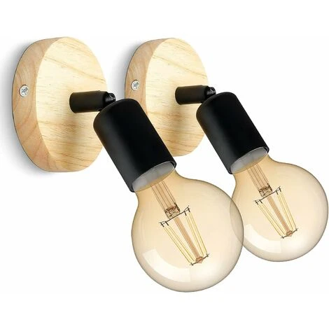 Lámpara De Pared Interior De Madera Vintage Industrial Retro 180 ° Lámpara De Pared Giratoria E27 Apliques Para Dormitorios, Salas De Estar, Escaleras, Pasillo (juego De 2) 3 Lámpara De Pared Interior De Madera Vintage Industrial Retro 180 ° Lámpara De Pared Giratoria E27 Apliques Para Dormitorios, Salas De Estar, Escaleras, Pasillo (juego De 2)