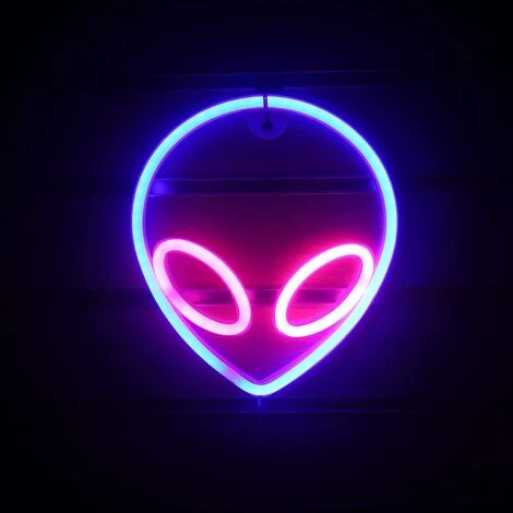 Alien Neon Signs Letrero De Neón LED Para Pared, Luces De Neón Rosa Azul Para Habitación De Niños, Dormitorio, Tienda De Hotel, Restaurante, Juego, Oficina, Arte De Pared, Decoración, Letrero Para Fie 3 Alien Neon Signs Letrero De Neón LED Para Pared, Luces De Neón Rosa Azul Para Habitación De Niños, Dormitorio, Tienda De Hotel, Restaurante, Juego, Oficina, Arte De Pared, Decoración, Letrero Para Fie