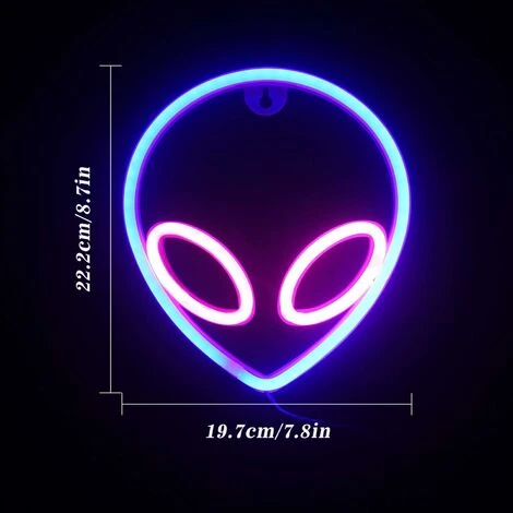 Alien Neon Signs Letrero De Neón LED Para Pared, Luces De Neón Rosa Azul Para Habitación De Niños, Dormitorio, Tienda De Hotel, Restaurante, Juego, Oficina, Arte De Pared, Decoración, Letrero Para Fie 5 Alien Neon Signs Letrero De Neón LED Para Pared, Luces De Neón Rosa Azul Para Habitación De Niños, Dormitorio, Tienda De Hotel, Restaurante, Juego, Oficina, Arte De Pared, Decoración, Letrero Para Fie - Imagen 3