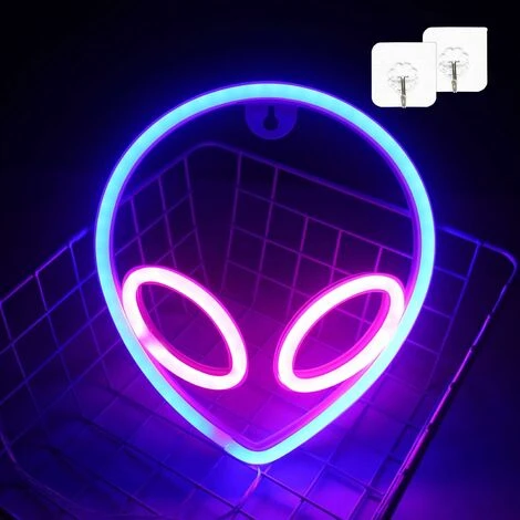 Alien Neon Signs Letrero De Neón LED Para Pared, Luces De Neón Rosa Azul Para Habitación De Niños, Dormitorio, Tienda De Hotel, Restaurante, Juego, Oficina, Arte De Pared, Decoración, Letrero Para Fie 6 Alien Neon Signs Letrero De Neón LED Para Pared, Luces De Neón Rosa Azul Para Habitación De Niños, Dormitorio, Tienda De Hotel, Restaurante, Juego, Oficina, Arte De Pared, Decoración, Letrero Para Fie - Imagen 4