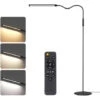 Hengda 12W LED Lampara De Pie Con Cuello Flexible Y Control Remoto, Diseño Moderno Bajo Consumo Luz De Piso Con 4 Temperaturas De Color Y 4 Brillo Ajustable Para Salon Dormitorio Estudio Leer -Trio Ventas 51330710 1