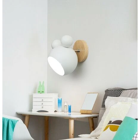 Apliques De Pared Creativa De Lámpara De Pared Nórdica Aplique De Pared De Dibujos Animadosluz De Pared De Personalidad Simple Para Sala De Estar, Dormitorio, Habitación Infantil, Blanco 4 Apliques De Pared Creativa De Lámpara De Pared Nórdica Aplique De Pared De Dibujos Animadosluz De Pared De Personalidad Simple Para Sala De Estar, Dormitorio, Habitación Infantil, Blanco - Imagen 2