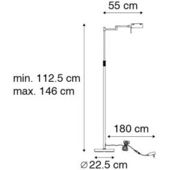 QAZQA Moderno Lámpara Pie Latón LED Dimmer Táctil - NOTIA Acero /Vidrio Alargada Incluye LED Max. 1 X 12 Watt -Trio Ventas 51938821 3