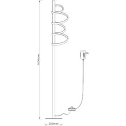 Lámpara De Pie RITA - Hollywood 18W Luz Cálida -Trio Ventas 5194426 5