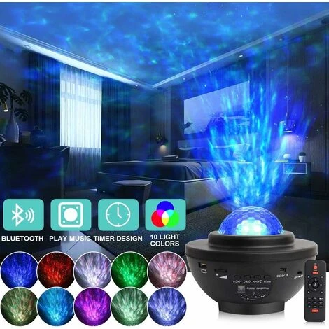 Proyector LED Negro Con Control Remoto Star Y Altavoz Bluetooth, Perfecto Para Navidad, Pascua O Halloween (negro) 4 Proyector LED Negro Con Control Remoto Star Y Altavoz Bluetooth, Perfecto Para Navidad, Pascua O Halloween (negro) - Imagen 2