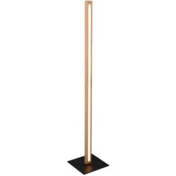 Lámpara De Pie Trio Bellari 20W 3000K Luz Cálida. 115×22 Cm. LED Integrado. Función Táctil Salón Y Dormitorio. Estilo Moderno. Madera. Color Natural