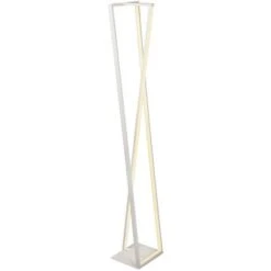 Lámpara De Pie Trio Edge 26W 124×21 Cm. LED Blanco Con Temperatura De Color Regulable Salón Y Dormitorio. Estilo Moderno. Metal. Color Blanco
