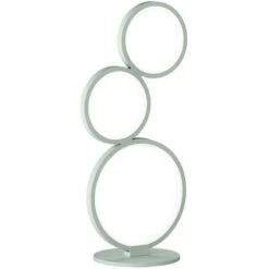 Lámpara De Sobremesa Trio Rondo 17W 3000K Luz Cálida. 45×21 Cm. LED Regulable Salón Y Dormitorio. Estilo Moderno. Metal. Color Blanco