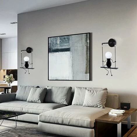 Lámpara De Pared LED Para Interiores, Lámpara De Noche Para Niños Con Columpio, Lámpara De Pared Para Interiores Creativa Adecuada Para Dormitorios, Sala De Estar, Pasillo, E27, Bombilla No Incluida, 4 Lámpara De Pared LED Para Interiores, Lámpara De Noche Para Niños Con Columpio, Lámpara De Pared Para Interiores Creativa Adecuada Para Dormitorios, Sala De Estar, Pasillo, E27, Bombilla No Incluida, - Imagen 2