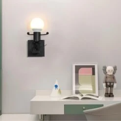 Aplique De Pared Vintage, Lámpara De Pared Industrial, Lámpara Moderna E27 Para Dormitorio, Cocina, Pasillo -Trio Ventas 52777382 3