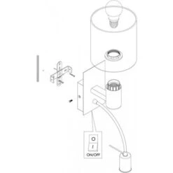 Lámpara De Pared 38 Cm Eglo Taupe Y Níquel Mate 1xE27/40W+LED/3,5W Taupe Y Níquel Mate -Trio Ventas 53345670 5