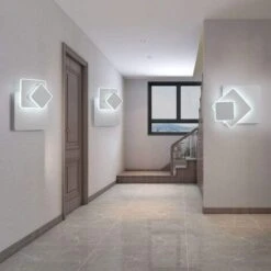 Lámpara De Pared Interior, 15 W Cuadrada Aplique Giratorio, 3 En 1 Luz De Pared Acrílica Blanca De 6000 K Luz Blanca, Luz De Iluminación Decorativa Para Dormitorio, Pasillo, Sala De Estar, Oficina -Trio Ventas 53771713 2
