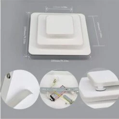 Lámpara De Pared Interior, 15 W Cuadrada Aplique Giratorio, 3 En 1 Luz De Pared Acrílica Blanca De 6000 K Luz Blanca, Luz De Iluminación Decorativa Para Dormitorio, Pasillo, Sala De Estar, Oficina -Trio Ventas 53771713 5