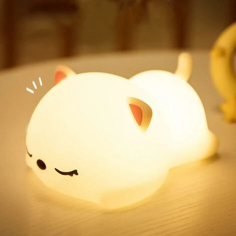 Luz De Noche Portátil Para Niños, Lámpara De Gato De Silicona LED De 7 Colores, Lámpara De Habitación De Bebé, Lámpara De Cambio De Color Linda Recargable Por USB, Regalo De Cumpleaños De Navidad 3 Luz De Noche Portátil Para Niños, Lámpara De Gato De Silicona LED De 7 Colores, Lámpara De Habitación De Bebé, Lámpara De Cambio De Color Linda Recargable Por USB, Regalo De Cumpleaños De Navidad