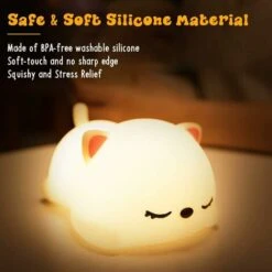 Luz De Noche Portátil Para Niños, Lámpara De Gato De Silicona LED De 7 Colores, Lámpara De Habitación De Bebé, Lámpara De Cambio De Color Linda Recargable Por USB, Regalo De Cumpleaños De Navidad 10 Luz De Noche Portátil Para Niños, Lámpara De Gato De Silicona LED De 7 Colores, Lámpara De Habitación De Bebé, Lámpara De Cambio De Color Linda Recargable Por USB, Regalo De Cumpleaños De Navidad -Trio Ventas 54016301 4