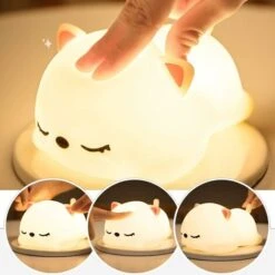 Luz De Noche Portátil Para Niños, Lámpara De Gato De Silicona LED De 7 Colores, Lámpara De Habitación De Bebé, Lámpara De Cambio De Color Linda Recargable Por USB, Regalo De Cumpleaños De Navidad 11 Luz De Noche Portátil Para Niños, Lámpara De Gato De Silicona LED De 7 Colores, Lámpara De Habitación De Bebé, Lámpara De Cambio De Color Linda Recargable Por USB, Regalo De Cumpleaños De Navidad -Trio Ventas 54016301 5