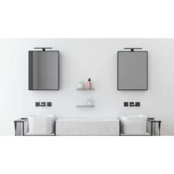 STARBATH PLUS Lampara Led Espejo Baño Silvia ABS 30 Cm, LED 5W, 500lm, IP44, 220V, 50-60Hz De 300x108x40mm De Luz Blanca Fria 6000K (Negro Mate, 30 Cm 5W) 10 STARBATH PLUS Lampara Led Espejo Baño Silvia ABS 30 Cm, LED 5W, 500lm, IP44, 220V, 50-60Hz De 300x108x40mm De Luz Blanca Fria 6000K (Negro Mate, 30 Cm 5W) -Trio Ventas 54686222 4