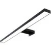 STARBATH PLUS Lampara Led Espejo Baño Silvia ABS 60 Cm, LED 6.5W, 550lm, IP44, 220V, 50-60Hz De 600x108x40mm Ð Luz Blanca Fria 6000K (Negro Mate, 60 Cm 6.5W) -Trio Ventas 54686248 1