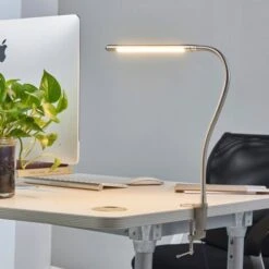 LED Lámpara De Pinza 'Lionard' (Moderno) En Gris Hecho De Metal E.o. Para Salón & Comedor (1 Llama,) De Lindby Lámpara De Mesa, Lámpara De Mesa, Lámpara De Lectura -Trio Ventas 5615111 2