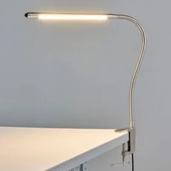 LED Lámpara De Pinza 'Lionard' (Moderno) En Gris Hecho De Metal E.o. Para Salón & Comedor (1 Llama,) De Lindby Lámpara De Mesa, Lámpara De Mesa, Lámpara De Lectura -Trio Ventas 5615111 4