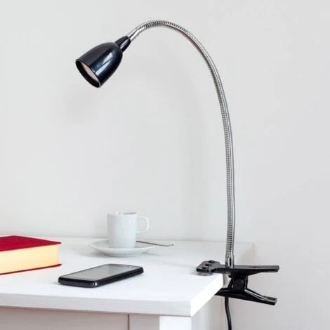 LED Lámpara De Pinza 'Rabea' (Moderno) En Negro Hecho De Metal (1 Llama,) De Lindby Lámpara De Mesa, Lámpara De Mesa, Lámpara De Lectura 5 LED Lámpara De Pinza 'Rabea' (Moderno) En Negro Hecho De Metal (1 Llama,) De Lindby Lámpara De Mesa, Lámpara De Mesa, Lámpara De Lectura - Imagen 3