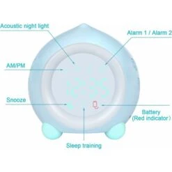 Despertador Para Niños Iluminar Lámpara LED Digital Despertador Luz Nocturna Niña Niños Día Noche Niño Volumen Ajustable Snooze Despertador En Carga USB 11 Despertador Para Niños Iluminar Lámpara LED Digital Despertador Luz Nocturna Niña Niños Día Noche Niño Volumen Ajustable Snooze Despertador En Carga USB -Trio Ventas 56527941 5