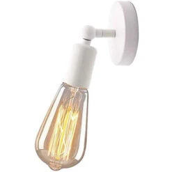 Apliques De Pared Industrial Lámpara De Pared E27 Vintage Para Restaurante De Bar Familiar Blanco