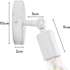 Apliques De Pared Industrial Lámpara De Pared E27 Vintage Para Restaurante De Bar Familiar Blanco -Trio Ventas 57759105 5