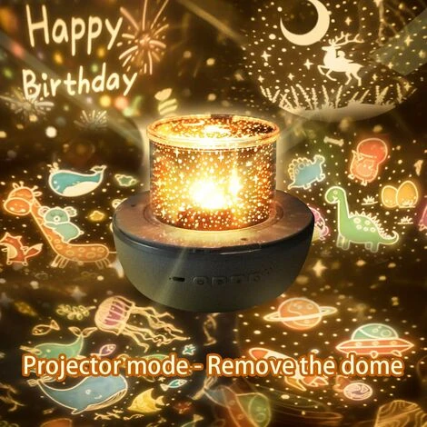 Lámpara De Proyector De Cielo Estrellado LED, Luz Nocturna Para Niños, Lámpara Recargable De Estrellas Para Bebés Con 6 Bombillas Intercambiables Para Fiesta De Baby Shower 6 Lámpara De Proyector De Cielo Estrellado LED, Luz Nocturna Para Niños, Lámpara Recargable De Estrellas Para Bebés Con 6 Bombillas Intercambiables Para Fiesta De Baby Shower - Imagen 4