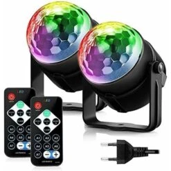 Disco Ball 2 Pack, Party Light Stage Lamp Disco Lighting Proyector Spot Effect Stage Control Remoto Para Fiesta, Noche, Bar, Cumpleaños, Club, DJ Disco, Regalo, Niños