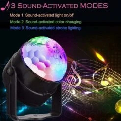 Disco Ball 2 Pack, Party Light Stage Lamp Disco Lighting Proyector Spot Effect Stage Control Remoto Para Fiesta, Noche, Bar, Cumpleaños, Club, DJ Disco, Regalo, Niños -Trio Ventas 58157096 5