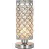 Lámpara De Mesa De Cristal, Plata E27 Base Decorativo Lámpara De Escritorio, Lámpara De Noche, Diseño Moderno Perfecto Para Hogar, Dormitorio, Sala De Estar, Cafetería -Trio Ventas 58184229 1